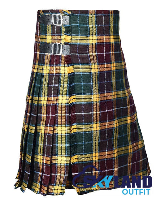Buchanan Muted Tartan 8 Yard Kilt Traditional Scottish Tartan Kilt image 1