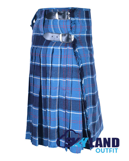US Navy Tartan 8 Yard Kilt for Men Traditional Scottish Kilt image 1