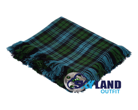 Campbell Ancient Tartan Kilt Fly Plaid with Free Brooch image 0