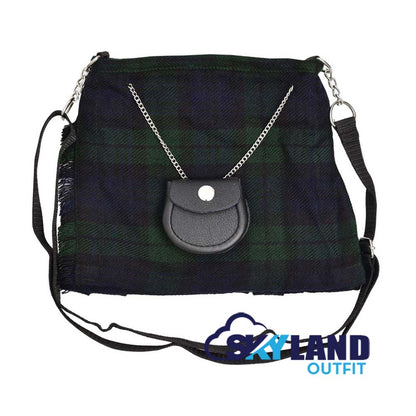 Black Watch Tartan Ladies Kilt Shaped Purse, Tote Bag image 0