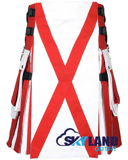 Northern Ireland Flag Utility Kilt – Handmade Cotton Patriotic Kilt