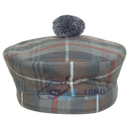 Mackenzie Weathered Tartan Balmoral Hat – Scottish Highlander Cap