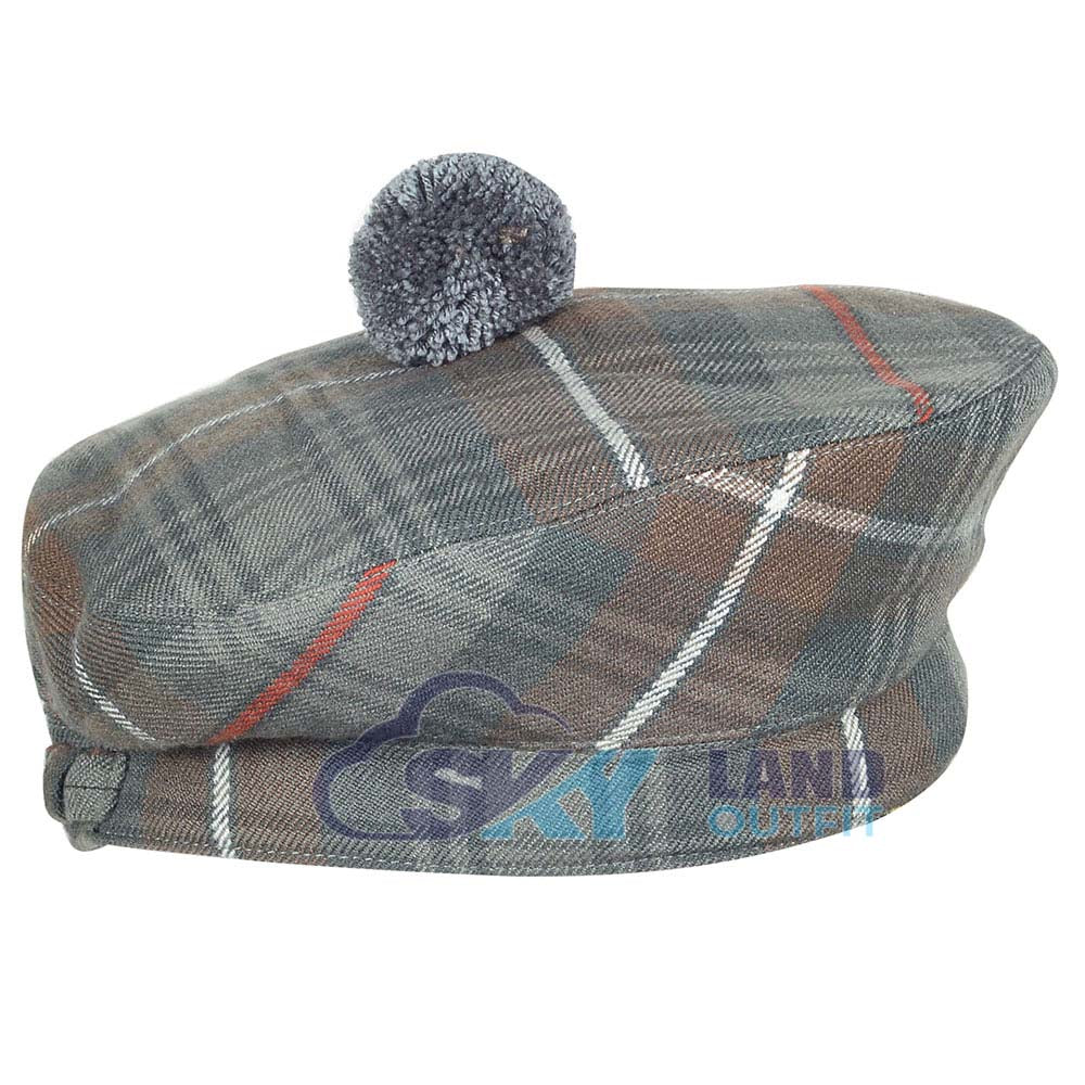 Mackenzie Weathered Tartan Balmoral Hat – Scottish Highlander Cap