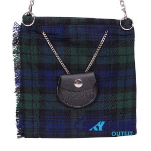 Black tartan purse 1