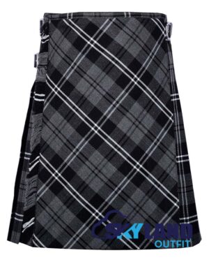 Granite Tartan Kilt Traditional 8-Yard Scottish Kilt with Bias Cut