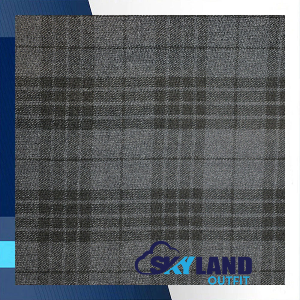Grey Watch Tartan Fabric By the Yard