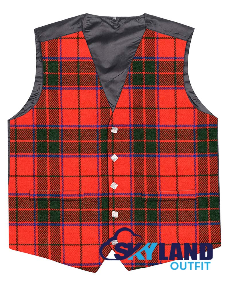 Scottish Rose Tartan Waistcoat