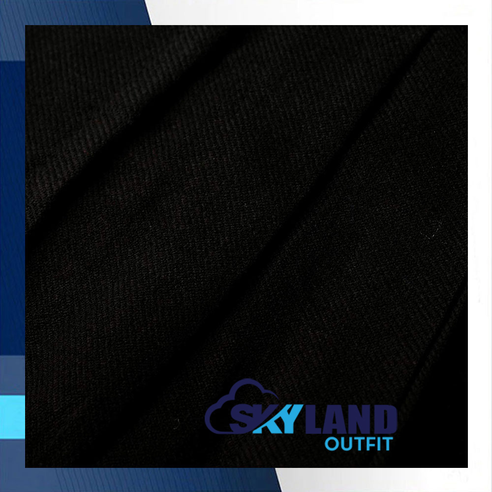 Solid Black Tartan Fabric By the Yard