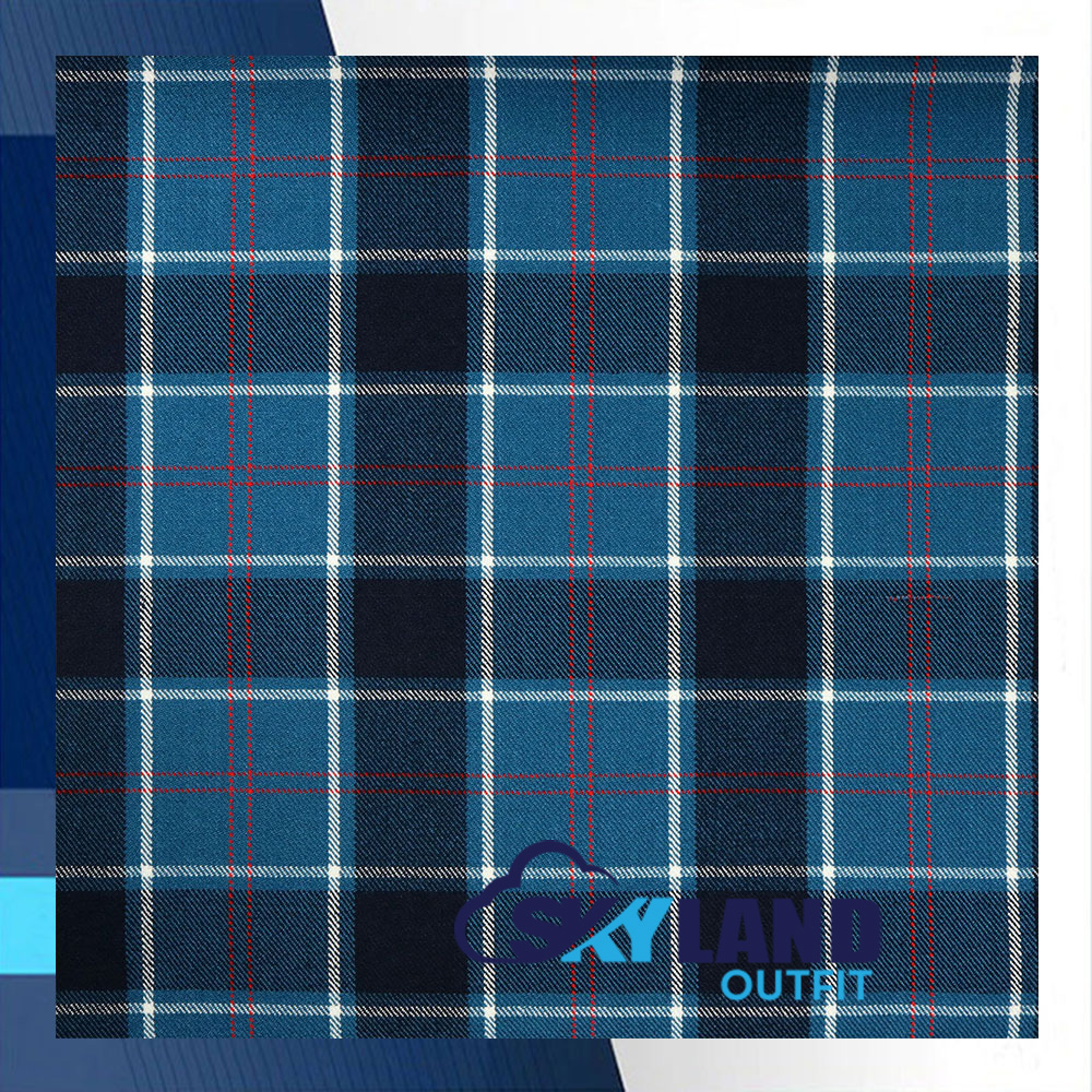 US Navy Tartan Fabric By the Yard