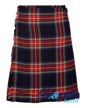 Black Stewart 8 Yard Kilt