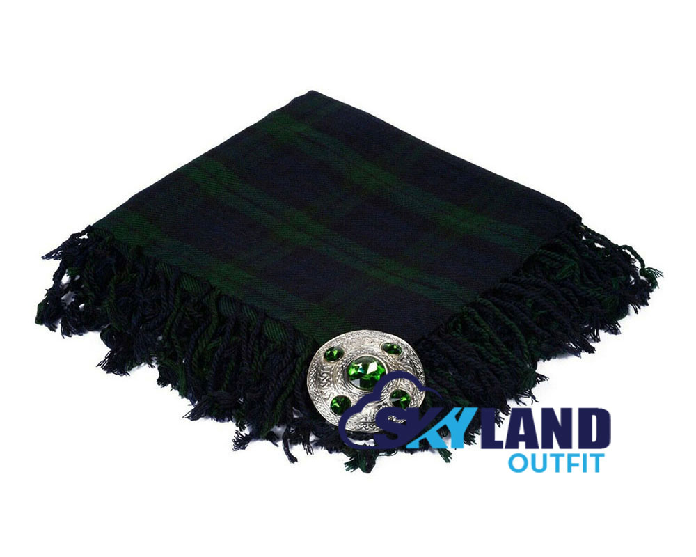 Black Watch Tartan Kilt Fly Plaid