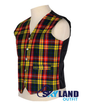 Buchanan Tartan Waistcoat - 5 Buttons Argyle Vest Made to Order - Image 2