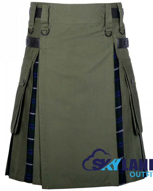 Hybrid Utility Kilts – Oliver Green & Douglas Blue Tartan Kilt