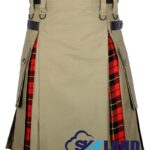 Hybrid Utility Kilts – Khaki Cotton & Wallace Tartan Kilt