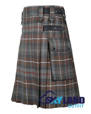 Mackenzie Weathered Tartan Kilt Modern Utility Kilts - Image 3