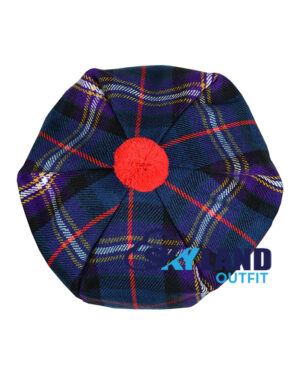 Masonic Tartan Tam o' Shanter Scottish Flat Bonnet - Image 3