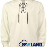 Jacobite Ghillie Shirt Off-White Cotton Jacobean Full Sleeve Shirt