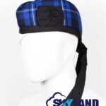 Ramsey Blue Tartan Glengarry Hat Traditional Scottish Cap