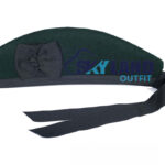 Solid Green Glengarry Hat Traditional Scottish Cap