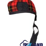 Wallace Tartan Glengarry Hat Traditional Scottish Cap