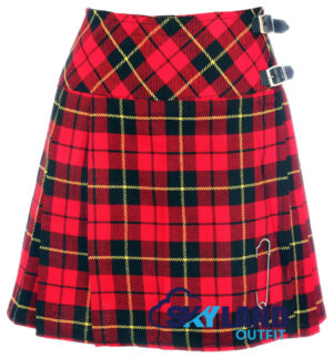 Wallace Tartan Mini Billie Kilt Girls Modern Kilt Skirt