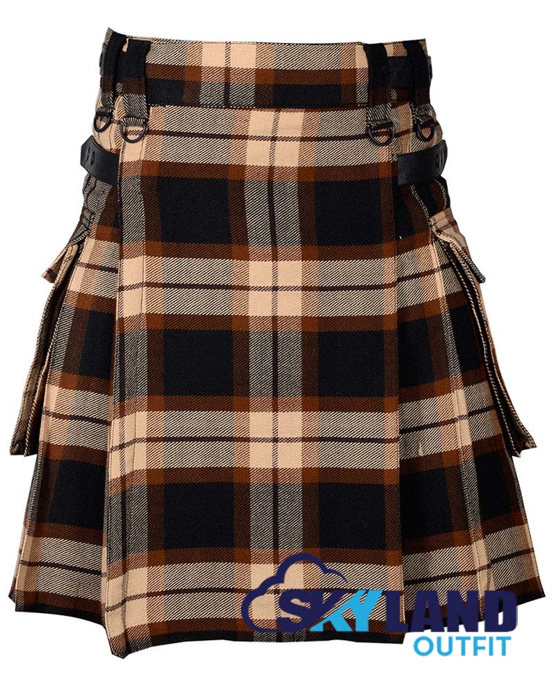 Ancient-Rose-utility-kilt-front.jpg Rose Ancient Tartan Modern Utility Scottish Kilt for Highland Dress