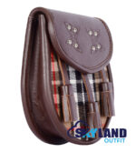 Campbell Thompson Tartan Sporran Brown Leather Sporran - Image 2