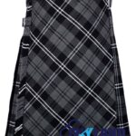Granite Tartan Traditional 8-Yard Scottish Kilt with Bias Cut