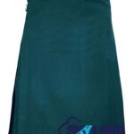 Solid Green Tartan 8 Yard Kilt - Traditional Scottish Kilt for Men