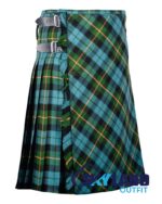 Gunn Ancient Tartan Traditional 8-Yard Kilt with Bias Cut - Image 2