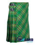 Irish Heritage Tartan Traditional 8-Yard Kilt with Bias Cut - Image 2