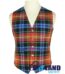 LGBTQ Pride tartan waistcoat—5-button Argyle vest in vibrant rainbow colors celebrating unity and equality
