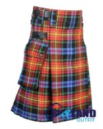 LGBTQ Pride Tartan Kilt – Modern Utility Scottish Kilts - Image 2