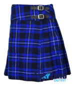 Ramsey Blue Tartan Mini Billie Kilt Girls Modern Kilt Skirt for Highland Dress