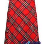 Royal Stewart Tartan Traditional 8-Yard Kilt with Bias Cut