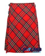 Royal Stewart Tartan Traditional 8-Yard Kilt with Bias Cut