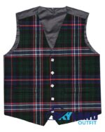 Scottish National tartan Argyle waistcoat made to order for Highland wear and kilts