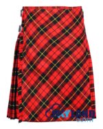 Wallace Tartan Traditional 8-Yard Scottish Kilt with Bias Cut
