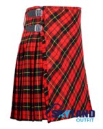 Wallace Tartan Traditional 8-Yard Scottish Kilt with Bias Cut - Image 2