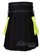 Hybrid Utility Kilts-Black Blue Under Black Watch Weathered Hybrid Kilt - Image 4