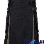 Black Watch Hybrid Utility Kilt – Black Cotton Tartan