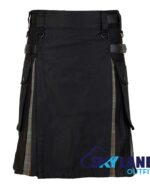 Black Watch Hybrid Utility Kilt – Black Cotton Tartan