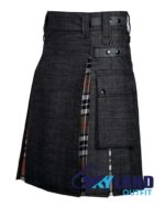 Black Denim & Campbell Thompson Tartan Hybrid Utility Kilt - Image 3