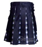 Dress Gordon Tartan Hybrid Utility Kilt | Black Cotton - Image 4