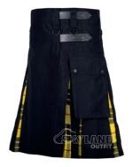 MacLeod of Lewis Tartan Hybrid Utility Kilt | Black Cotton - Image 3