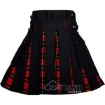 Wallace Tartan Hybrid Utility Kilt | Black Cotton - Image 4