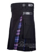 Pride of Scotland Tartan Hybrid Utility Kilt | Black Cotton - Image 2