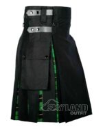 Wallace Hunting Tartan Hybrid Utility Kilt | Black Cotton - Image 2