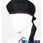 Black Watch Tartan Glengarry Hat Scottish Highlander Cap