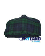 Black Watch Tartan Tam o' Shanter Traditional Scottish Bonnet Hat - Image 2
